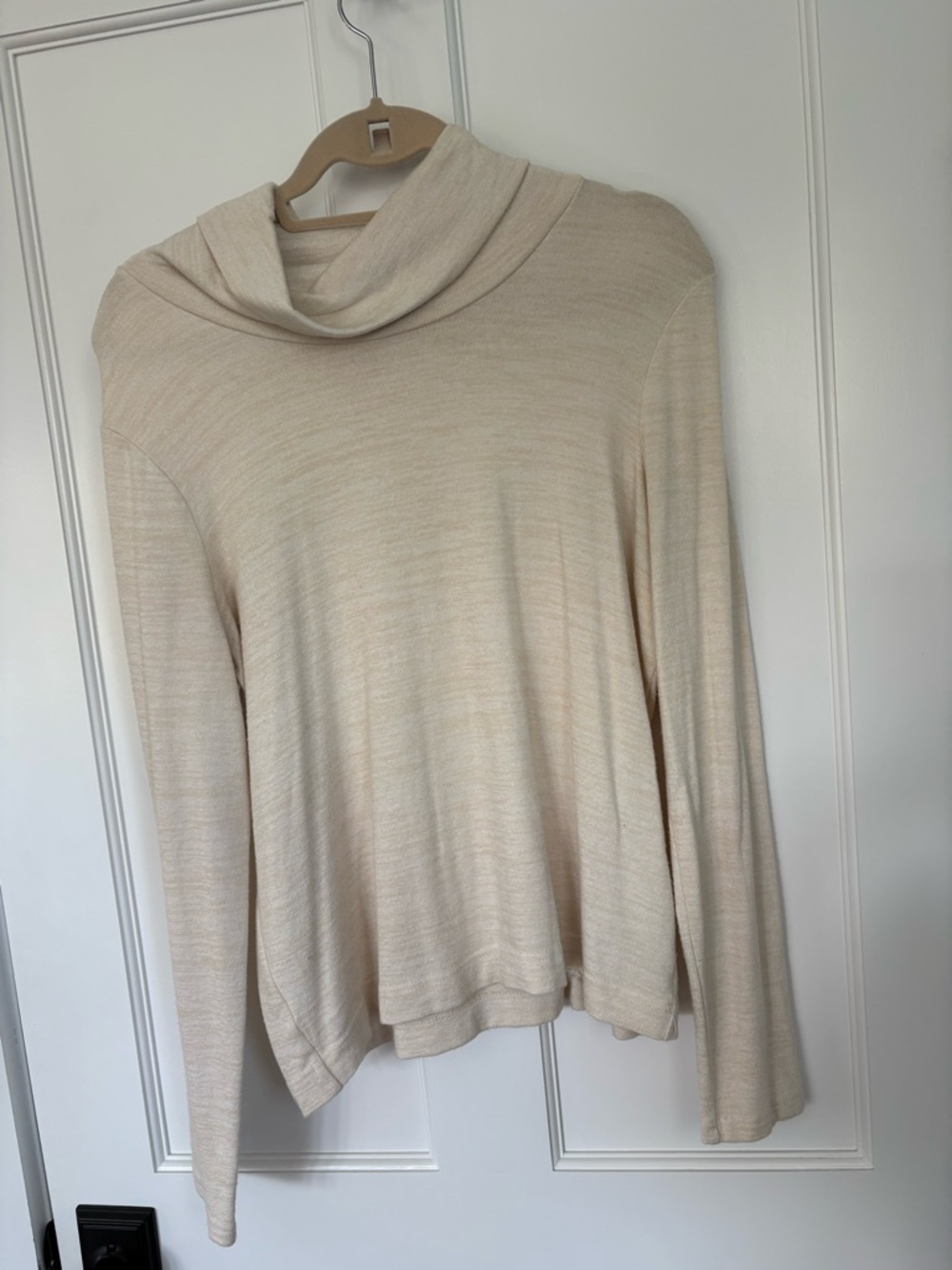 Banana Republic Cream Draped Cowl-Neck Sweater